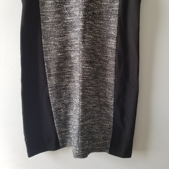 Eileen Fisher Tweed Panel Sheath Ponte Dress - Picture 4 of 8